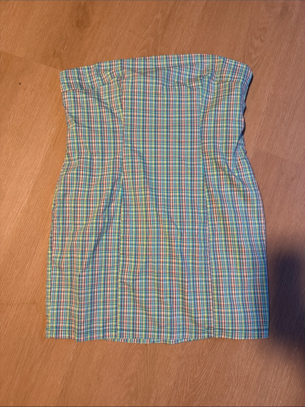 Kimchi Blue Summer Strapless Plaid Mini Dress from Urban Outfitters size XL